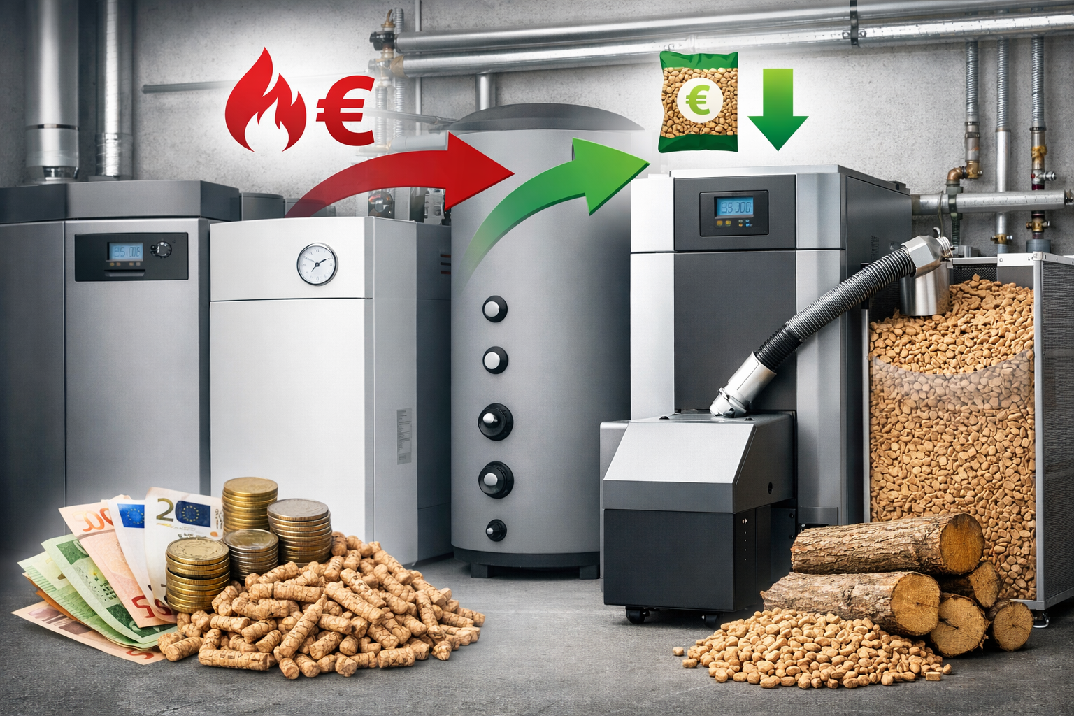 Pelletheizung zur Gasheizung oder Ölheizung nachrüsten – lohnt sich das wirklich?