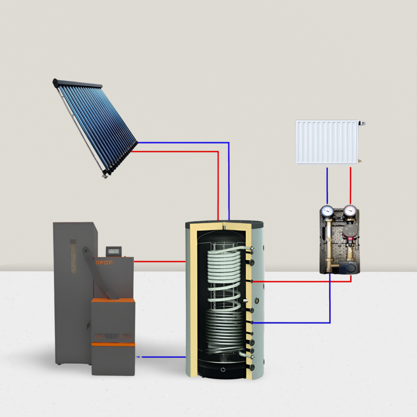 Pelletheizung Set 30 kW Mini Biopel Komplettset