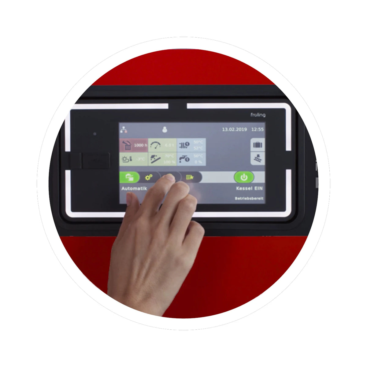 Fröling Lambdatronic H 3200 Touchdisplay am T4e