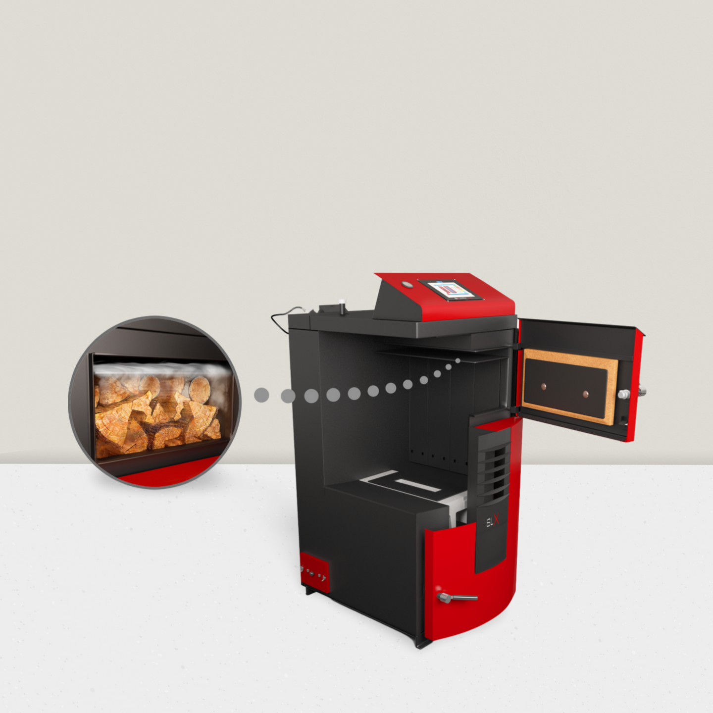 Pelletheizung und Holzvergaser 20 kW Set Smartfire 22 und Attack SLX 20