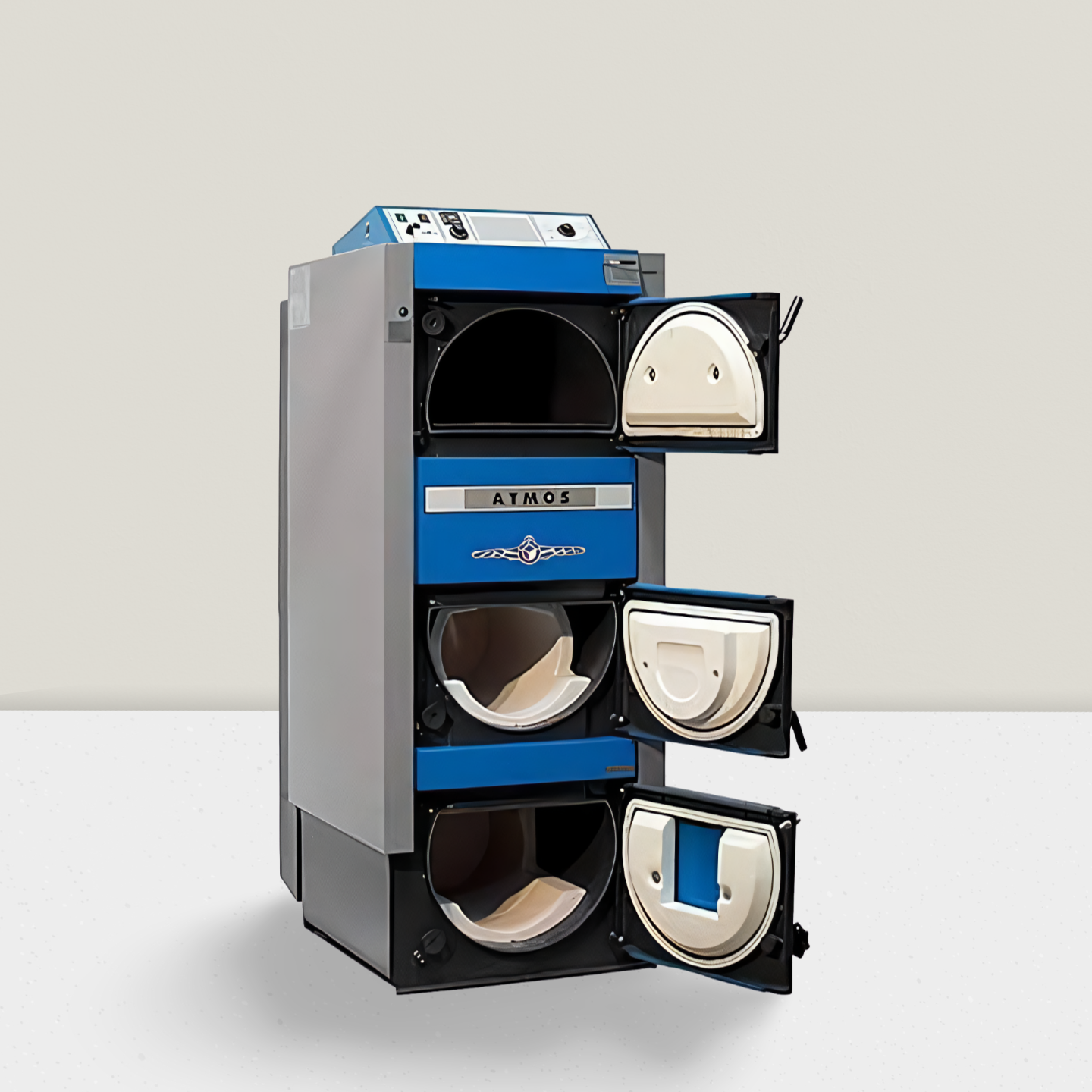 Kombikessel 19 - 30 kW GSP von ATMOS für Holz und Pellets