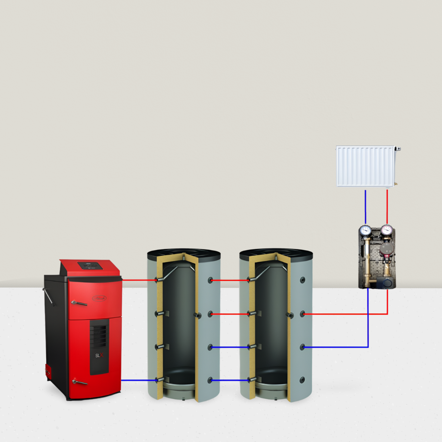 Holzvergaser Set 25 kW - Attack SLX Profi oder Lambda Komplettset
