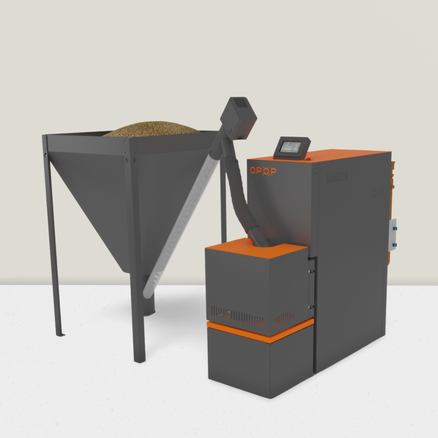 Biopel Mini in der Variante mit freistehendem Pellet Tank