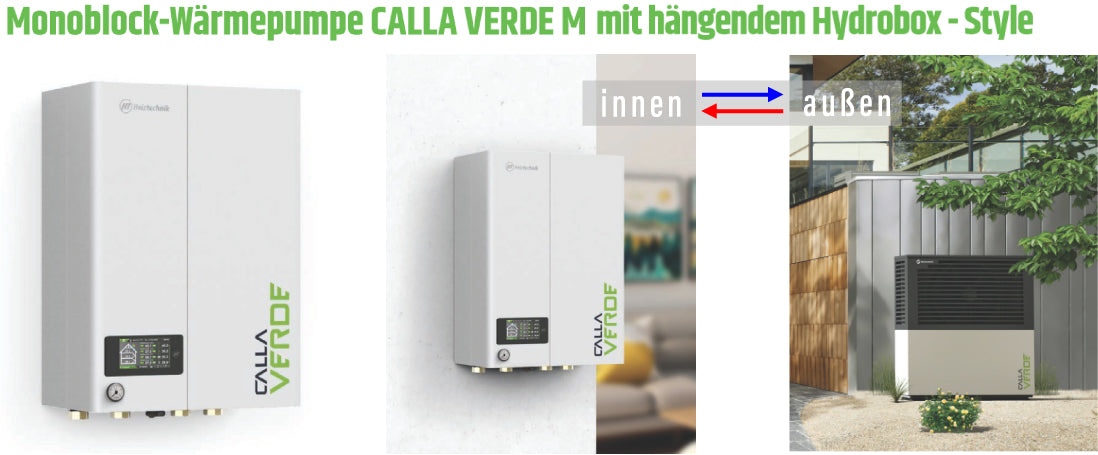 Wärmepumpe Calla Verde M 5 bis 20 kW bis 65°C. Monoblock