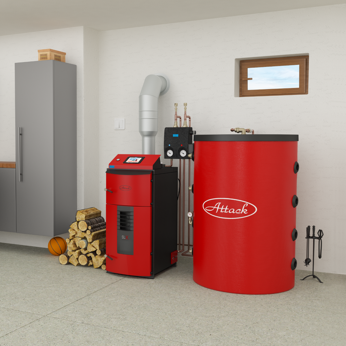 Holzvergaser Set 20 kW - Attack SLX Profi oder Lambda Komplettset