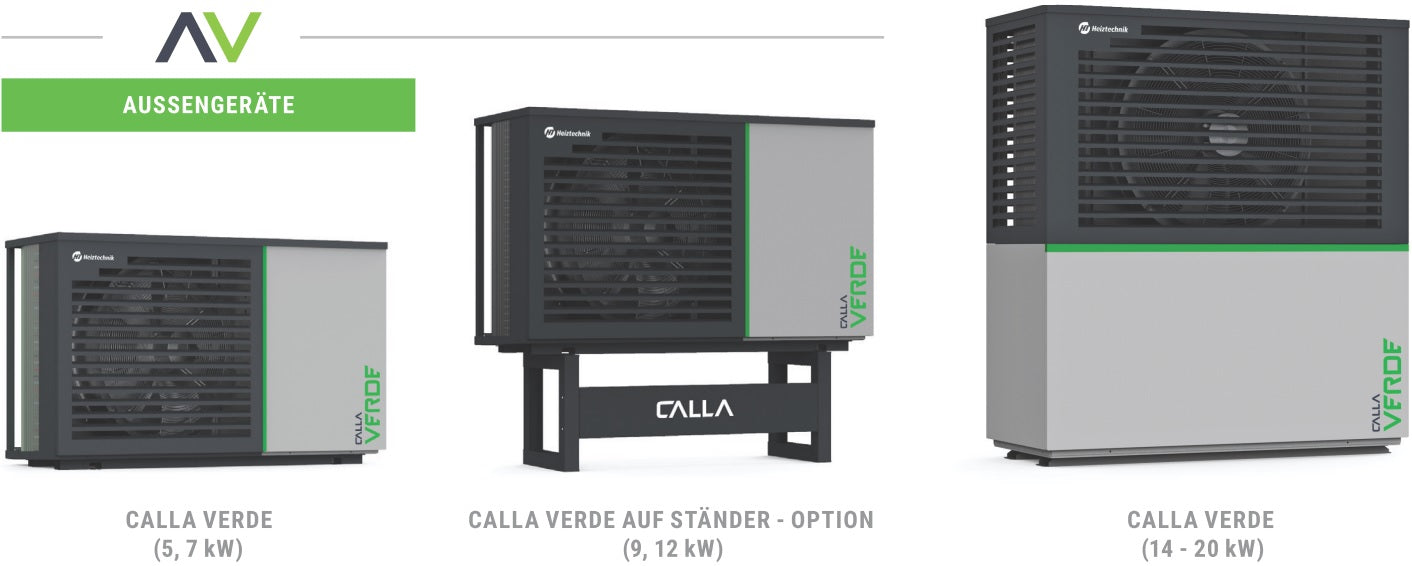 Wärmepumpe Calla Verde M 5 bis 20 kW bis 65°C. Monoblock